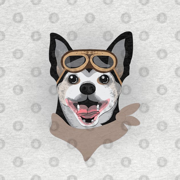 Post-Apocalyptic Chihuahua Dog Face with Goggles by PixelDot Gra.FX Collection